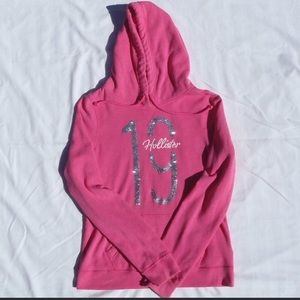 Hollister Hot Pink Hoodie - Size Large - EUC